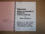 Triumph TR7T Tiger T140E Bonneville TR65 Parts Book Manual 1982 TP54 99-7507. Fixed Price $21.88.