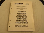 2012 Yamaha Grizzly 550/700 Owners Service Manual/ Part# LIT-11616-25-06. Fixed Price $54.88.