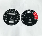 1971 Yamaha DT1 250 Enduro Tachometer And Speedometer Face Plates. Fixed Price $85.00.