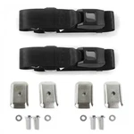 Triumph TR250 1961-1976 Standard 2PT Black Lap Bucket Seat Belt Kit W/ Bracketry. Fixed Price $139.95.