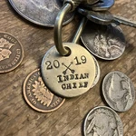 2019 Indian Chief Motorcycle Solid Brass Key Fob Heart. Fixed Price $17.95.
