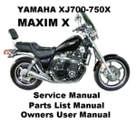 Yamaha XJ750X Maxim Owners Workshop Service Repair Parts Manual Pdf Files 700. Fixed Price $14.29.