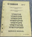 2012 Yamaha Grizzly 550/700 YFM5FGB LIT-11616-25-06 1HP-F8197-10 Service Manual. Fixed Price $38.99.