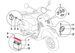 Vespa Gt, Gts, Gtv Battery Mount Strap 6218305 - (piaggio). Fixed Price $38.61.