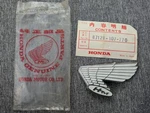 1971-73 Honda CB100 S90Z CL90 Left Tank Badge Emblem White Wing Geniune Used. Fixed Price $29.99.