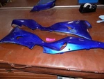 Suzuki Oem Blue Leg Left And Right Side Shield 03-06 AN400 Burgman 48171-14G00. Fixed Price $99.95.