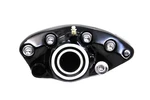 Black Rear 1 Piston Banana Caliper With Bullseye For Harley-davidson. Fixed Price $325.99.