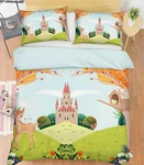 3D Castle Fawn ZHUA1429 Bed Pillowcases Quilt Duvet Cover Set Queen King Zoe. Fixed Price $72.39.