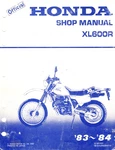 Oem Genuine Honda Owner's Service/repair/shop Manual XL600R 1983-1984. Fixed Price $79.99.