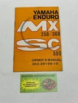 Yamaha Motorcycle SC500 MX250 MX360 Owners Manual Original 363-28199-10 1973. Fixed Price $69.99.