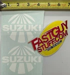 2! White Suzuki Sunburst Sticker Decal Rn Rh Ra 75 100 125 250 400 Vmx Ahrma. Fixed Price $14.87.
