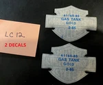 Pair Harley Nos Vintage Gold & Black Gas Fuel Tank Decals P/n 61160-80 Misc. Fixed Price $24.95.