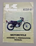Genuine 1977 Kawasaki KE250 B1 Assembly And Preparation Manual Jbu. Fixed Price $29.95.