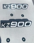 Pairs Side Cover Badges Or Emblems Fit KZ900 1976 77 Rplc Kawasaki #56018-233. Fixed Price $49.50.