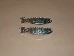 Triumph Tiger Cub Gas Fuel Tank Badge Set F3496 82-3496 150 Terrier 200. Fixed Price $28.00.