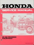 Honda Service Manual TRX250X Four Trax 1991-1992 61HC052. Fixed Price $75.00.