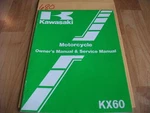 Kawasaki KX60-A1 Owner's & Service Manual 99920-1214-01. Fixed Price $5.77.