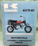 Kawasaki 99997-722-01 KV75-A5 Assembly And Prep Manual 1975 Genuine. Fixed Price $70.00.