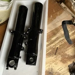 G583-G-R & Fork Tubes Showa Gloss Black Harley Davidson. Fixed Price $239.99.
