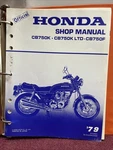 Oem 1979 Honda CB750K Ltd CB750F Shop Manual With Binder - 6142501. Fixed Price $60.00.