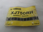 1981 Yamaha XJ750RH Owners Manual LIT-11626-02-34. Fixed Price $9.99.