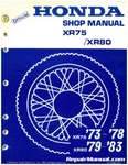 1973-1983 Honda XR75 XR80 Motorcycle Service Manual. Fixed Price $59.14.