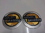 Gas Tank Emblem Badge Fit For Harley Davidson 1958 Pair 2 Pcs. Fixed Price $135.00.