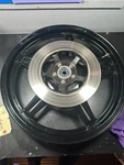 1978 Honda Goldwing GL1000 Wheel, Fr. 44650-431-670 (powder Coated Black). Fixed Price $200.00.