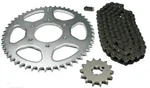 Kawasaki KS125, 1974-1975, Chain And 14/50 Sprocket Set. Fixed Price $51.69.
