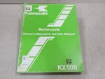 1982 Kawasaki KX500 Owners Manual & Service 99920-1210-01. Fixed Price $24.95.
