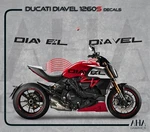 Ducati Diavel 1260 Side Decal Rim Stickers. Fixed Price $150.00.