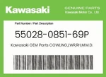 Kawasaki Genuine Cowling,lwr,rh,m.m.d.gray 55028-0851-69P. Fixed Price $176.84.