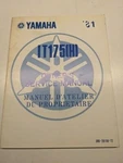 Original Yamaha Oem Owner Service Manual Shop Book 1981 IT175(H) 3R6-28199-72. Fixed Price $132.74.