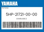 Yamaha Genuine Cover, Side 5HP-21721-00-00. Fixed Price $42.71.