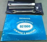 Genuine Honda 3187500 EG1000 Portable Generator Owner's Manual 1977 Wi/ Tool Bag. Fixed Price $23.69.