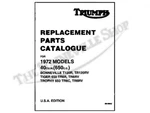 1972 Triumph 650 Bonneville Tiger Trophy T120 TR6C Parts Book Pn# 99-0953. Fixed Price $34.14.