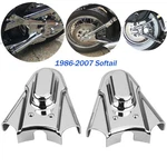 Chrome Rear Swingarm Axle Cover For Harley Fatboy Heritage Softail Classic Flstc. Fixed Price $68.98.