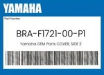 Yamaha Genuine Cover, Side BRA-F1721-00-P1. Fixed Price $69.57.