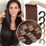 Indian Clip 100% Human Hair Real Remy Full Head Extensions Long Straight. Fixed Price $66.16.