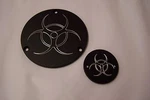 Custom Evo Derby-points Cover Set Fits Harley Davidson Bio Hazard. Fixed Price $105.00.