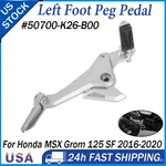 Left Side Foot Mount And Pegs For Honda Grom 125/125A 50700-K26-B00 Us. Fixed Price $43.99.