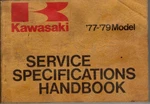 Genuine Kawasaki Dealer/owner's Service/repair Specifications Manual 1977-1979. Fixed Price $24.99.