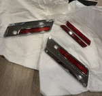 Genuine Harley 93-13 Touring Saddlebag Latch Chrome Faceplate Set Oem 90601-93A. Fixed Price $100.00.