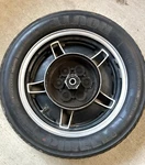 1985 Yamaha XJ700X Maxim Rear Wheel Rim 16" With Tire Oem. Fixed Price $48.88.