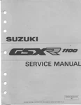 Factory Service Manual For 89-92 Suzuki GSX-R1100 99500-39092-03E. Fixed Price $34.99.
