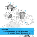 Yamaha XSR900 2022-2024 Genuine Crankcase Cover 2(RH) Related Parts Set Oem. Fixed Price $365.88.