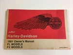 1981 Harley-davidson Owners Manual Fl Models Fx Part No. 99460-81. Fixed Price $100.00.