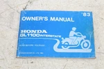 1983 Honda Goldwing Interstate Gl 1100 Owners Manual 15076. Fixed Price $34.99.