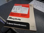 Simplicity Do Yourself Service Manual Walk Behind Snow Thrower 1678586. Fixed Price $19.99.