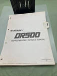 Genuine Suzuki 99501-45020-03E DR500 Supplementary Service Manual 1981. Fixed Price $15.66.